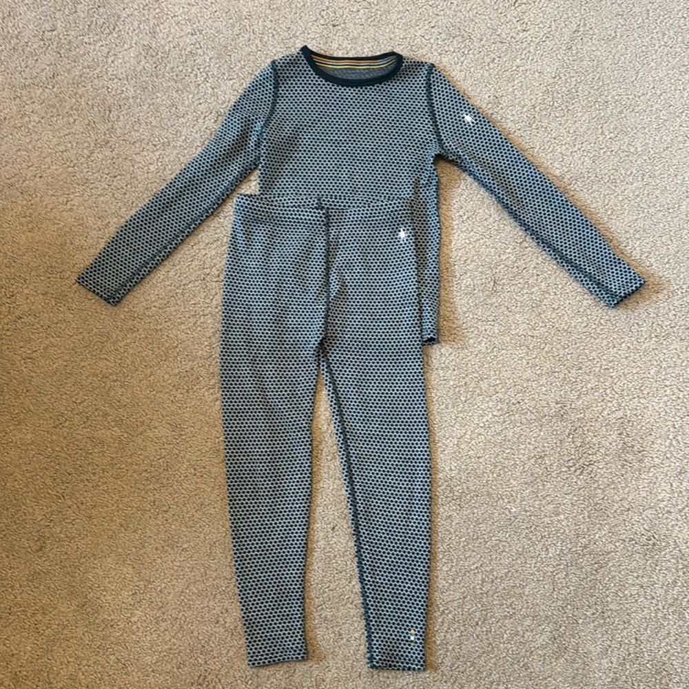 Smartwool 100% merino kids’ long underwear set sz XS